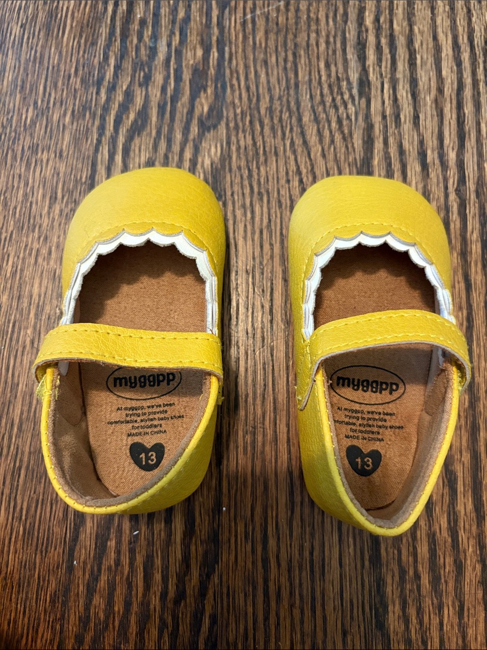 myggpp Yellow Mary Jane Baby Walker Shoes